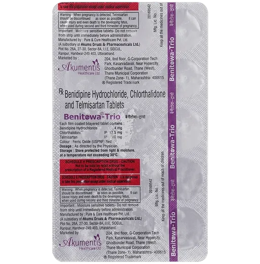 benitowa trio tablet 15's
